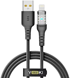 Кабель Yoki YK-CY23 CYBER USB-A - Lightning 12w 2.4a 1.2м cable Black - фото Кабель Yoki YK-CY23 CYBER USB-A - Lightning 12w 2.4a 1.2м cable Black