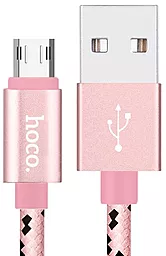 Кабель USB Hoco U6 Sided Interpolate micro USB Cable Rose Gold