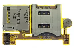 Шлейф Sony Ericsson W880 с коннектором SIM-карты и карты памяти Original