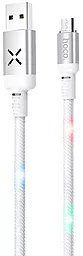 Кабель Hoco U63 Spirit USB-A - micro USB 12w 2.4a 1.2м cable White