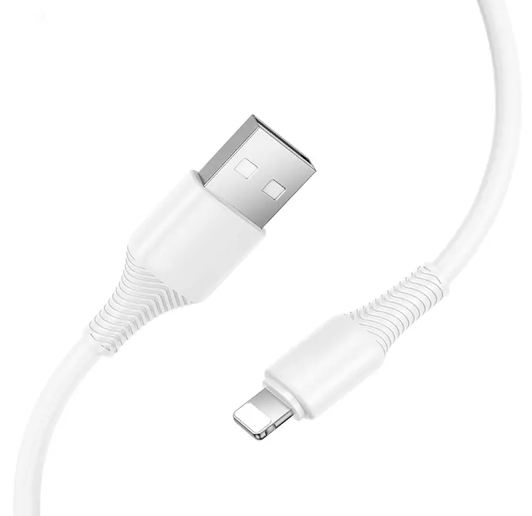 Кабель Hoco X120 USB-A - Lightning 12w 2.4a 1м cable White - фото 2