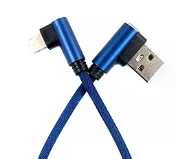 USB Кабель Dengos USB Lightning 0.25м Синій (NTK-L-UG-SHRT-SET-BLUE)