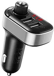 Автомобильное зарядное устройство XO BCC10 15.5W 3.1А 2xUSB-A Smart Bluetooth MP3+5V3.1A Car Charger Black