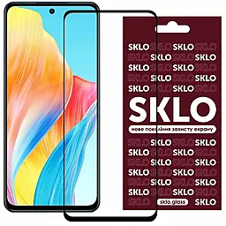 Захисне скло SKLO 3D (full glue) для Oppo Reno 8 Pro Black - мініатюра 2