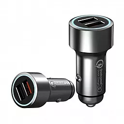 Автомобильное зарядное устройство с быстрой зарядкой 70mai Dual USB Car QC3.0 2xUSB-A ports Charger (Midriver CC02) Black - фото Автомобильное зарядное устройство с быстрой зарядкой 70mai Dual USB Car QC3.0 2xUSB-A ports Charger (Midriver CC02) Black