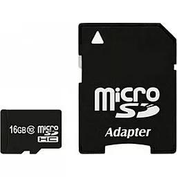 Карта пам'яті Exceleram microSDHC 16GB Class 10 + SD-адаптер (MSD1610A)