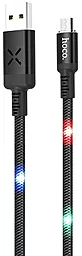 Кабель Hoco U63 Spirit USB-A - micro USB 12w 2.4a 1.2м cable Black - фото Кабель Hoco U63 Spirit USB-A - micro USB 12w 2.4a 1.2м cable Black