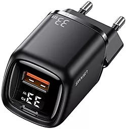 Сетевое зарядное устройство Usams T46 UD Series USB-A/USB-C PD&QC3.0 33W 3A with Lightning-Type-C cable Black - миниатюра 4