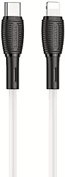 Кабель Borofone BX86 Advantage Silicone USB Type-C - Lightning 20w 3a 1м PD сable White - фото Кабель Borofone BX86 Advantage Silicone USB Type-C - Lightning 20w 3a 1м PD сable White