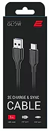 Кабель USB 2E Glow Type-C Cable Black - миниатюра 3