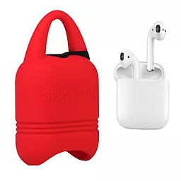 Силиконовый чехол Kindon i-Smile для Apple Airpods IPH1430 Red (702347)