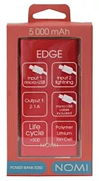 Повербанк Nomi E050 5000 mAh Red - миниатюра 5 Повербанк Nomi E050 5000 mAh Red - миниатюра 5