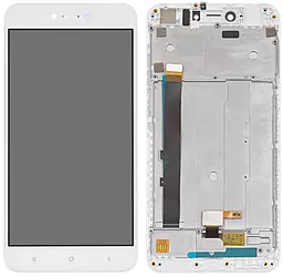Дисплей Xiaomi Redmi Note 5A, Redmi Y1 Lite с тачскрином и рамкой, оригинал, White