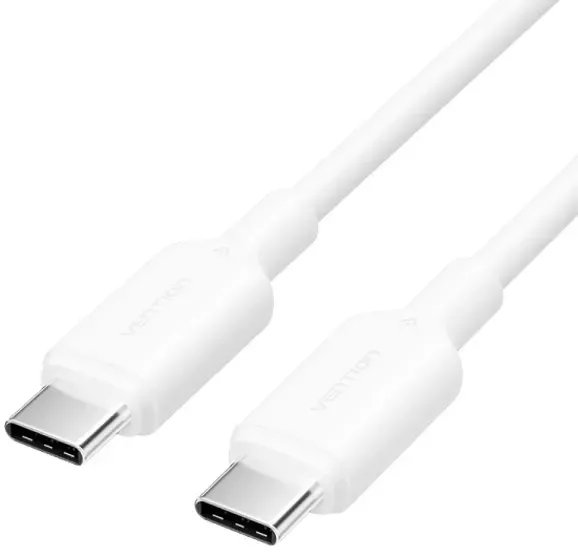 Кабель Vention USB Type-C - Type-C 60w 3a 2м PD cable White (TRCWH) - фото 2