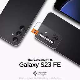 Захисне скло Spigen EZ Fit Optik Pro на камеру для Samsung Galaxy S23 FE (2 шт.) Black (AGL06987) - мініатюра 6