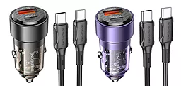 Автомобильное зарядное устройство Borofone BZ20 38W PD/QC3.0 USB-C/USB-A Ports + USB Type-C Cable Black - миниатюра 3