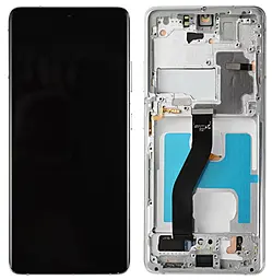 Дисплей Samsung Galaxy S21 Ultra G998 з тачскріном і рамкою, original PRC, Phantom Silver