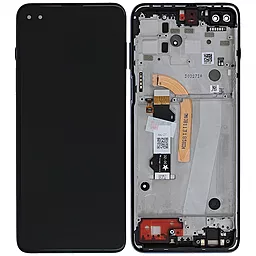 Дисплей Motorola Moto G100 (XT2125, XT2125-4) с тачскрином и рамкой, оригинал, Black