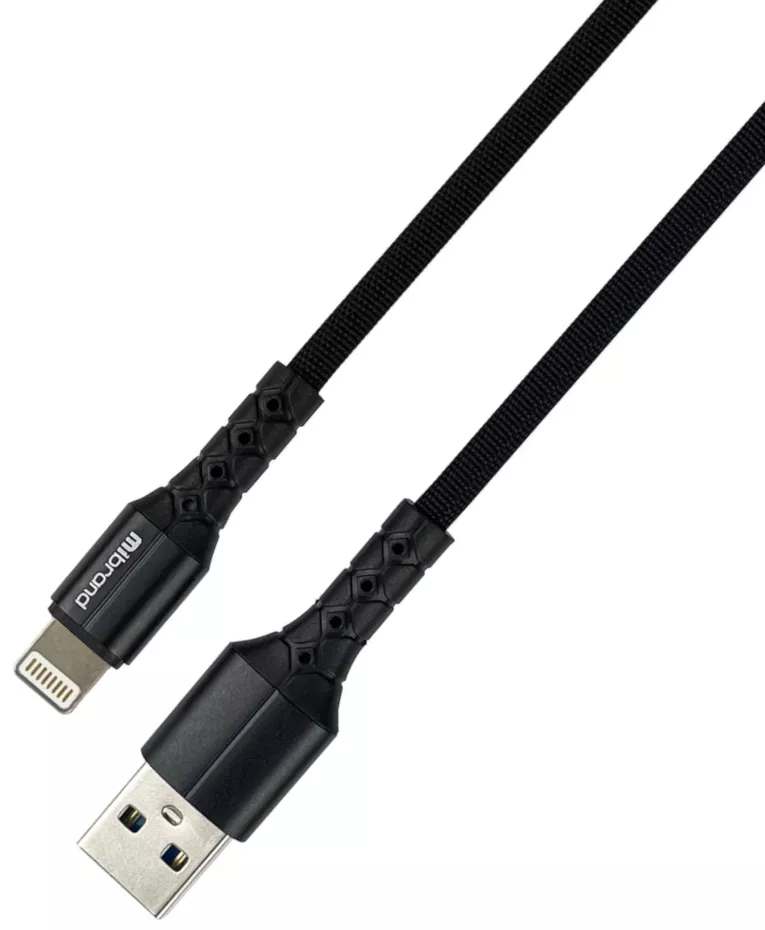 Кабель Mibrand MI-32 USB-A - Lightning 10w 1м cable Black (MIDC/321LB) - фото 2