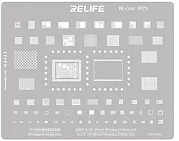 BGA трафарет (для реболінгу) Relife RL-044 IPZ8 0.12 мм (CPU A15)