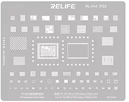 BGA трафарет (для реболлинга) Relife RL-044 IPZ8 0.12 мм (CPU A15) - фото BGA трафарет (для реболлинга) Relife RL-044 IPZ8 0.12 мм (CPU A15)
