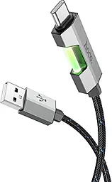 Кабель USB Hoco U123 Regent colorful charging 18w 3a 1.2m USB Type-C cable  black