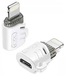 Адаптер-перехідник XO NB256F M-F Lightning -> micro USB White - фото Адаптер-перехідник XO NB256F M-F Lightning -> micro USB White