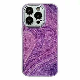 {"ru": "Чехол", "uk": "Чохол"} 1TOUCH Glitter Marble Case для Apple iPhone 14 Pro Lilac