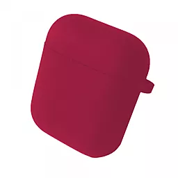 Силиконовый чехол NICHOSI для AirPods 1/2 microfiber Rose red