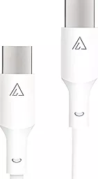 USB PD Кабель ACCLAB PwrX 60W 3A 1.2M USB Type-C - Type-C Cable White (1283126559563)