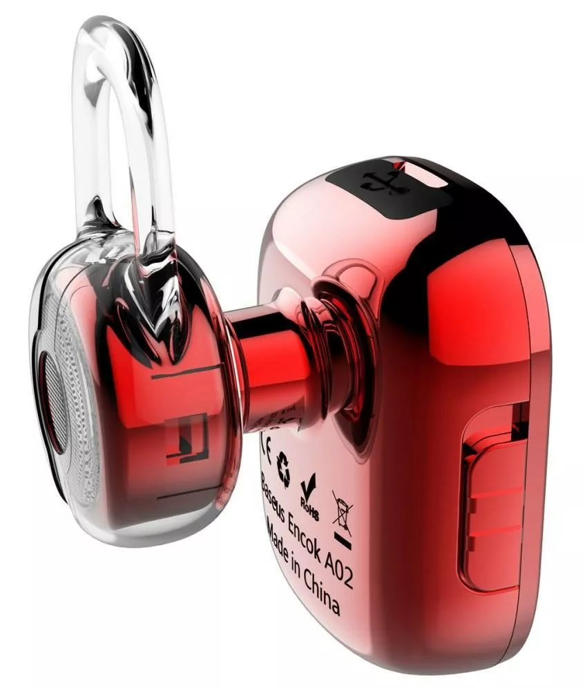 Блютуз гарнітура Baseus A02 Encok Mini Wireless Earphone Red (NGA02-09) - фото 3