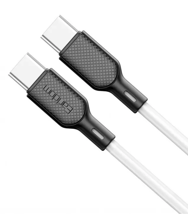 Кабель Earldom EC-153 USB Type-C - Type-C 60w 3a 1м PD cable white - фото 4