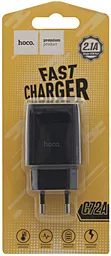 Сетевое зарядное устройство Hoco C72A Glorious 2.1a home charger black - миниатюра 3 Сетевое зарядное устройство Hoco C72A Glorious 2.1a home charger black - миниатюра 3