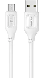 USB Кабель Usams US-SJ620 12w 2.4a micro USB cable white
