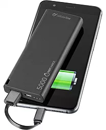 Повербанк CellularLine FreePower Slim 5000 Black (FREEPSLIM5000K) - фото Повербанк CellularLine FreePower Slim 5000 Black (FREEPSLIM5000K)