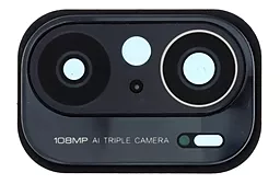 Стекло камеры Xiaomi Mi 11i / Mi 11X Pro в рамке Cosmic Black
