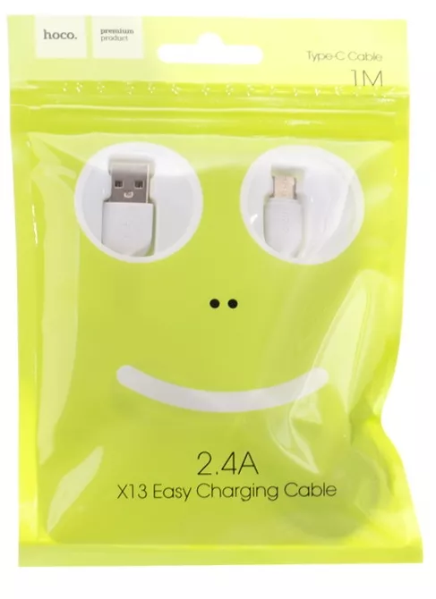 Кабель USB Hoco X13 Easy Charge USB Type-C Cable White - фото 2