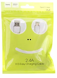 Кабель USB Hoco X13 Easy Charge USB Type-C Cable White - миниатюра 2