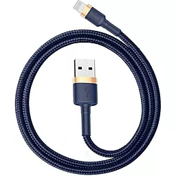USB Кабель Baseus Kevlar 2.4A Lightning Cable Blue\Gold (CALKLF-BV3)