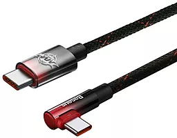 USB PD Кабель Baseus MVP 2 Elbow-shaped 20V 5A 2M USB Type-C - Type-C Cable Black/Red (CAVP000720) - мініатюра 3