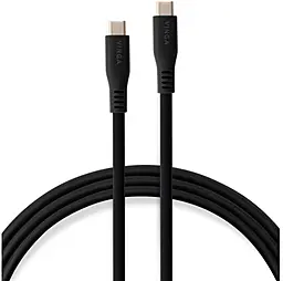 Мультимедийный кабель Vinga USB3.1 Type-C - Type-C 4k 60hz 100w 5a 1.2м 10gbps PD data cable Black (VCPDCCC31012SB)