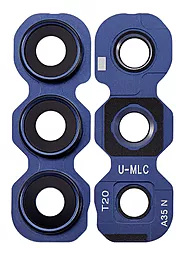 Стекло камеры Samsung Galaxy A35 A356 с рамкой Navy - фото Стекло камеры Samsung Galaxy A35 A356 с рамкой Navy