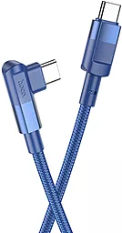 Кабель Hoco U108 100w USB Type-C - Type-C 100w 5a 2м PD cable Blue - мініатюра 2 Кабель Hoco U108 100w USB Type-C - Type-C 100w 5a 2м PD cable Blue - мініатюра 2