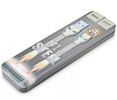 Кабель Hoco U14 Steel Man USB-A - micro USB 12w 2.4a 1.2м cable White - фото 4