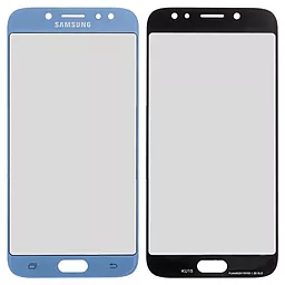 Корпусное стекло дисплея Samsung Galaxy J7 J730F 2017 (с OCA пленкой) Blue
