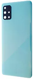 Задняя крышка корпуса Samsung Galaxy A71 A715 со стеклом камеры Prism Crush Blue - фото Задняя крышка корпуса Samsung Galaxy A71 A715 со стеклом камеры Prism Crush Blue