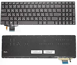 Клавиатура для ноутбука Asus UX51 U500 series подсветка клавиш черная