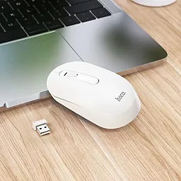 Комп'ютерна мишка Hoco GM14 Platinum business wireless mouse  White - мініатюра 3