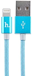 USB Кабель Hoco UPL09 Metal Carbon Lightning Cable Blue
