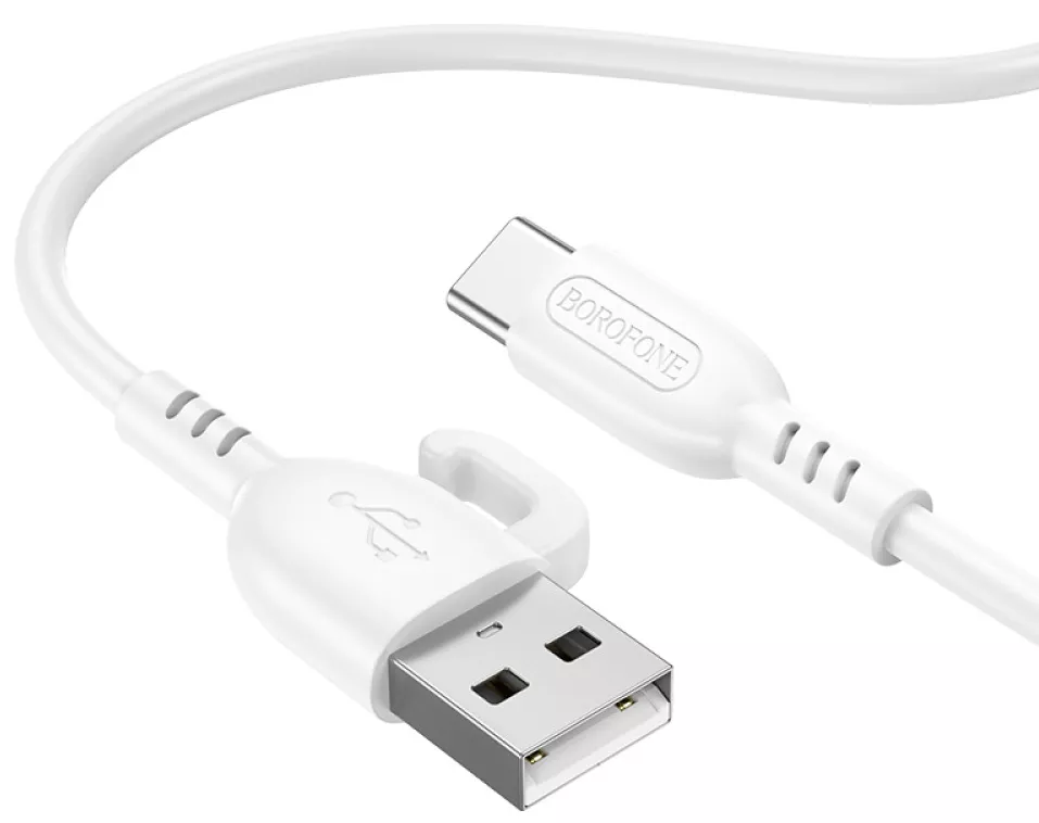 Кабель Borofone BX91 USB-A - Type-C 15w 3a 1м cable White - фото 2